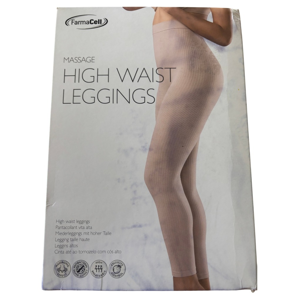 FarmaCell Massage High Waist Leggings Black XXL Anti-Cellulite Shapewear Italy